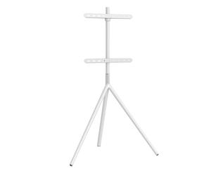 pro.tec Soporte Idependiente para TV Valle Pantalla Monitor hasta 65" Máx 40kg para Cine en Casa Oficinas Salas de Conferencia MAX VESA 400x400 mm Acero 137x86x47 cm - Blanco