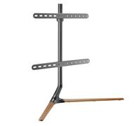 pro.tec Soporte TV Soporte de Pie para TV Monitor Pantalla hasta 70" Máx 40kg Giratorio MAX VESA 600x400 mm para Cine en Casa Oficinas Salas de Conferencia Acero 77x97x35 cm - Negro y Efecto Madera
