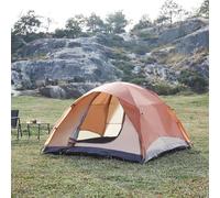 pro.tec Tienda de Campaña Carpa con Mosquitera Bolsa Ventilación Óptima Ventana y Puerta con Cremallera Impermeable 213 x 213 x 130 cm Poliéster PU Fibra de Vidrio - Beige