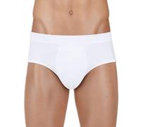 PRO-TECH-Dry - Ropa interior de algodón lavable y reutilizable para incontinencia urinaria para hombres, con zona absorbente frontal (blanco, M)