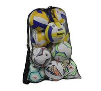 Pro-traveller Extra Grande Deportes Cordón Bolsa de Malla Pelota Entrenamiento Equipo Bolsa de Almacenamiento Organizador de Bienes de Buceo con Correa para el Hombro (Black-XL)