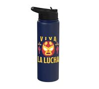 Pro Wrestler Cita Viva La Lucha Libre Lucha Libre Mexicana Stainless Steel Insulated Water Bottle
