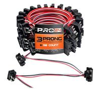 PRO24 Arnés de cables macho de 3 puntas, enchufe de bala macho triple, calibre 18, espacio de 10 pulgadas, para marcadores LED y luces de separación, instalación fácil y sin complicaciones