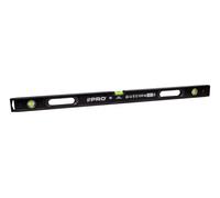 PRO900 Heavy Duty Nivel de burbuja 100cm con perfil ergonómico - ERS+ (Easy Reading System) Nivel de precisión con tapones antichoque - Color Negro