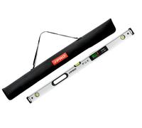 PRO900 Nivel de burbuja digital 100cm con 2 pantallas LCD y bolsa de transporte - Nivel electrónico con memoria de valores de medición para hasta 19 resultados - Protección IP65 - Color Blanco