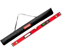 PRO900 Nivel de burbuja digital 100cm con 2 pantallas LCD y bolsa de transporte - Nivel electrónico con memoria de valores de medición para hasta 19 resultados - Protección IP65 - Color Rojo