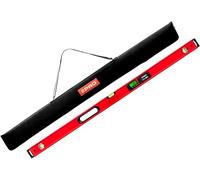 PRO900 Nivel de burbuja digital 120cm con 2 pantallas LCD y bolsa de transporte - Nivel electrónico con memoria de valores de medición para hasta 19 resultados - Protección IP65 - Color Rojo