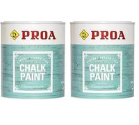 PROA CHALK PAINT PINTURA PARA MUEBLES EFECTO TIZA BLANCO ANTIGUO 750 ml. Pintura a la tiza. Renueva tus muebles sin esfuerzo. Gran adherencia sobre cualquier superficie. (Paquete de 2)