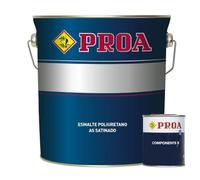 PROA ESMALTE POLIURETANO AS SATINADO 2 COMPONENTES. Gris Antracita RAL 7016. 750ML+160ML. Excelente adherencia para pintar sobre hierro, fibra, cristal.