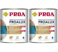 PROA PROALUX Esmalte al agua Multiadherente. Gris Perla. 750 ML. Multisuperficie. SATINADO (Paquete de 2)