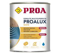 PROALUX Esmalte al agua Multiadherente. Negro RAL 9005. 250 ML. Multisuperficie. mate. PROA.