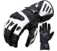 PROANTI Guantes de moto de verano Touring, color blanco, talla L