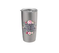 Probablemente el mejor gerente del mundo Funny Manager Vaso térmico de acero inoxidable de doble pared