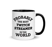 Probablemente El Mejor Streamer De Twitch Del Mundo - Twitch Streamer - Agradecimiento Taza De Café Con Asa Taza Cerámica Tazas Para Cacao Bebidas Hogar 330Ml