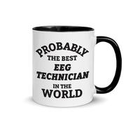 Probablemente El Mejor Técnico En Eeg Del Mundo Taza De Café Con Asa Taza Porcelana Tazas Para Leche Cacao Amigo 330Ml