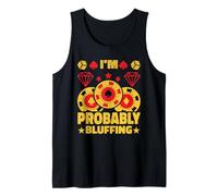Probablemente Estoy faroleando Poker Amante Poker Poker Juegos de Azar Hombres Camiseta sin Mangas