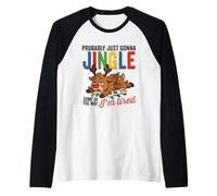 Probablemente Solo va a cascabear Algunos de los Renos cansados Camiseta Manga Raglan