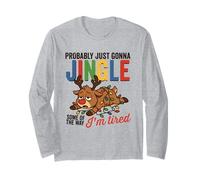 Probablemente Solo va a cascabear Algunos de los Renos cansados Manga Larga