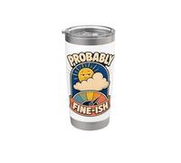 Probably Fine-ish Humor naturaleza Vaso térmico de acero inoxidable de doble pared
