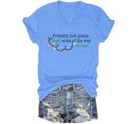 Probably Just Gonna Jingle Tired Shirt Some of The Way I'm Tired Shirt, Azul (carolina blue), M