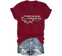 Probably Just Gonna Jingle Tired Shirt Some of The Way I'm Tired Shirt, Burdeos, M