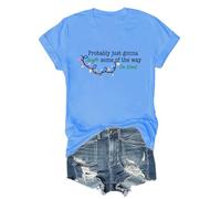 Probably Just Gonna Jingle Tired Shirt Some of The Way I'm Tired Shirt, Carolina Blue-1, XS