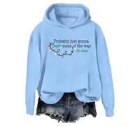 Probably Just Gonna Jingle Tired Sudadera Probablemente Just Gonna Jingle Some Of The Way I'm Tired, Azul (carolina blue), XL