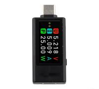 Probador bidireccional tipo C con pantalla TFT de 0 96 pulgadas para monitoreo preciso de corriente de voltaje y medidor de potencia de retención de datos de energía (blanco)