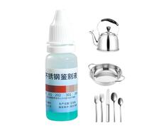 Probador de acero inoxidable 304: solución de prueba de acero de 12 ml, líquido de prueba inoxidable, capacidad de uso de 200 grados | Reactivo profesional, soluciones tampón ideales para laboratorios