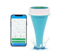 Probador de agua de piscina Bluetooth 6 en 1, Probador de cloro Bluetooth flotante con registro de datos, Probador de agua de monitor de piscina inteligente flotante inalámbrico, for piscinas