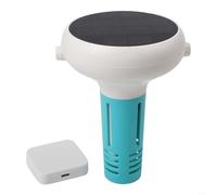 Probador de agua inteligente WiFi 7 en 1, monitor de piscina, carga solar USB con tecnología de sonda | Alertas de teléfono/SMS para seguimiento de pH/ORP/salinidad/temperatura