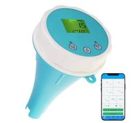 Probador de agua para piscina, monitor de calidad del agua, probador inteligente de calidad del agua, monitor flotante Bluetooth 6 en 1 para piscinas, spas e hidroponía, medición de pH, EC, ORP, cloro