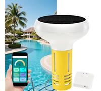 Probador de agua solar inteligente 7 en 1 para piscinas y jacuzzis, diseño flotante, exportación de datos, notificaciones de alarma