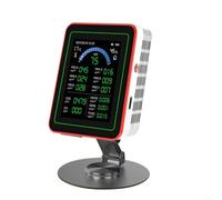 Probador de aire en tiempo real con PM2 5, monitoreo PM10 y seguimiento de temperatura y humedad para espacios de vida más saludables (blanco)