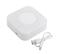 Probador de aire WiFi 6 en 1 compatible con la aplicación Tuya, cuenta con detección de humedad de temperatura PM2 5 y control de voz (B)