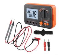 Probador de aislamiento digital VC60B+ con ajustes de voltaje de 250 V a 1000 V CC, pruebas de continuidad y resistencia, apagado automático y diseño de operación de manos