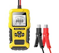 Probador de batería automotriz de 12 V 24 V con pantalla LCD de 2.7 pulgadas para medir voltaje SOH SOC CCA y resistencia interna en baterías ácidas (amarillo)