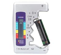 Probador de batería, comprobador de comprobador digital de batería de 90 mm x 60 mm Probador universal de batería duradero Prueba fácil para pilas de botón de 1,55 V N AA AAA C D Baterías de 9 V