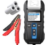 Probador de batería de 12 V/24 V con impresora incorporada Topdon BT300P, 100-2000 CCA - Probador de carga automático para prueba de batería/arranque/carga