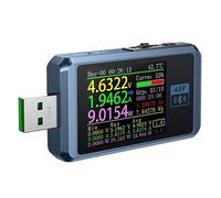 Probador de batería USB Voltímetro Amperímetro Type-C Detección Carga rápida Disparador Medición Capacidad Monitor ondulación Lecturas Claras(with Bluetooth)