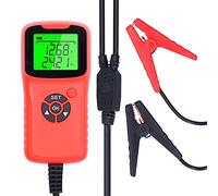 Probador de Baterías 12V - Medidor Batería, Tester Carga Batería Universal, Protección Polaridad Inversa, Compatible Flood AGM Gel, Portátil y Ligero