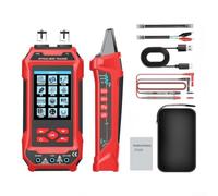 Probador de cable de red 4 en 1 para voltaje PoE, Medidor de potencia de fibra óptica, 10W VFL, prueba de longitud de 600M, función NCV para RJ45 BNC (ET638)
