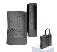 Probador de Cable de Red,Comprobador de Cables de Red,Probador de Red RJ11 RJ45 ISDN LAN,Comprobador de Cable LAN,LAN Cable de Conexión Cable Comprobador,LAN Tester Probador de Ethernet,Negro