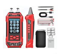 Probador de cable de red con Poe y medidor de potencia óptica | ABS, prueba de línea RJ45/BNC para técnicos de fibra y reparación (ET638 7id)
