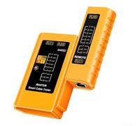 Probador de cable de red multifuncional para líneas telefónicas RJ45 LAN y RJ11 con modos de doble velocidad y detección blindada, unidad remota de diseño dividido para oficina (naranja)