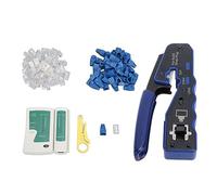 Probador de Cable de red RJ45, alicates prensadores de cables, Kit de herramientas de prensado y corte de cables con conector registrado Ethernet