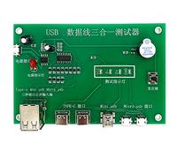 Probador de cable USB, accesorio de prueba de cable de datos 3 en 1 Tarjeta de prueba de carga precisa Tipo-C/Mini USB/Micro-USB Cable Prueba Triad Tester Card