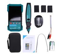 Probador de cables de red con detección de voltaje POE, rastreador de cables, medición de longitud RJ45 (400 m), prueba de continuidad de cables, indicador de puerto intermitente, kit de prueba LAN