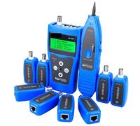 Probador de cables de red, Probador De Cable Red, Teléfono LAN Multipropósito 8 Tomas Prueba Remotas, Longitud Medida Del Rastreador Cables 5E, 6E,para cable de red