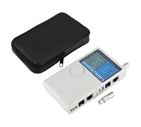 Probador de cables de red RJ45, RJ11, USB y BNC, rastreador y detector de cables LAN con pantalla LED y alerta audible; prueba cableado directo y cruzado para técnicos y uso